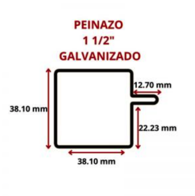 PEINAZO 1 1/2 38.1 MM GALVANIZADO